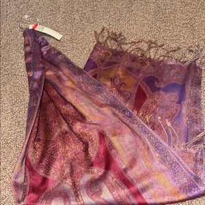 Vibrant Purple Paisley Scarf